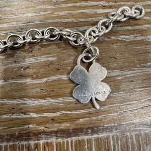 Tiffany & Co shamrock pendant charm bracelet
